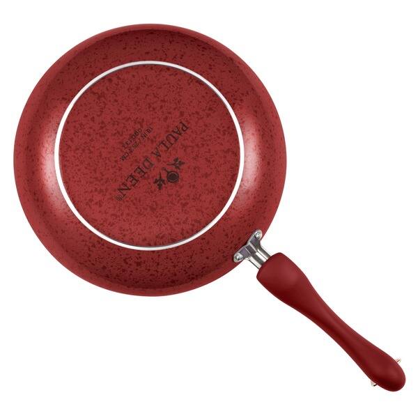 Paula Deen Signature Porcelain Nonstick 12 Inch Red Speckle Porcelain Nonstick 12 Inch Red Speckle