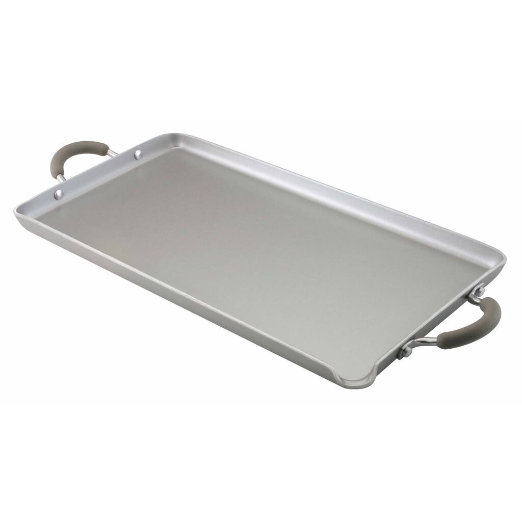 Farberware Specialties Nonstick Aluminum 18 x 10-inch Platinum Double Burner Griddle