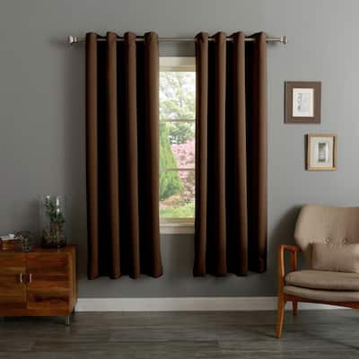 Aurora Home Thermal Insulated 72-inch Blackout Curtain Pair - 52 x 72 - 52 x 72
