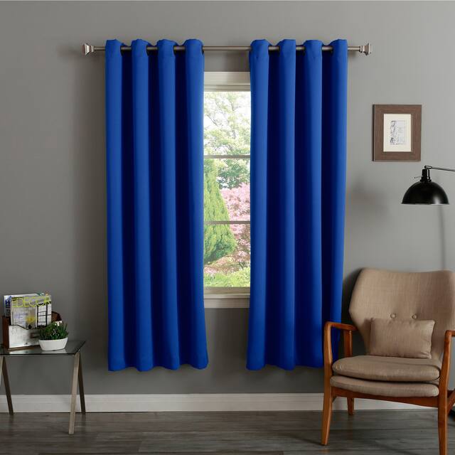 Aurora Home Thermal Insulated 72-inch Blackout Curtain Pair - 52 x 72 - Royal Blue