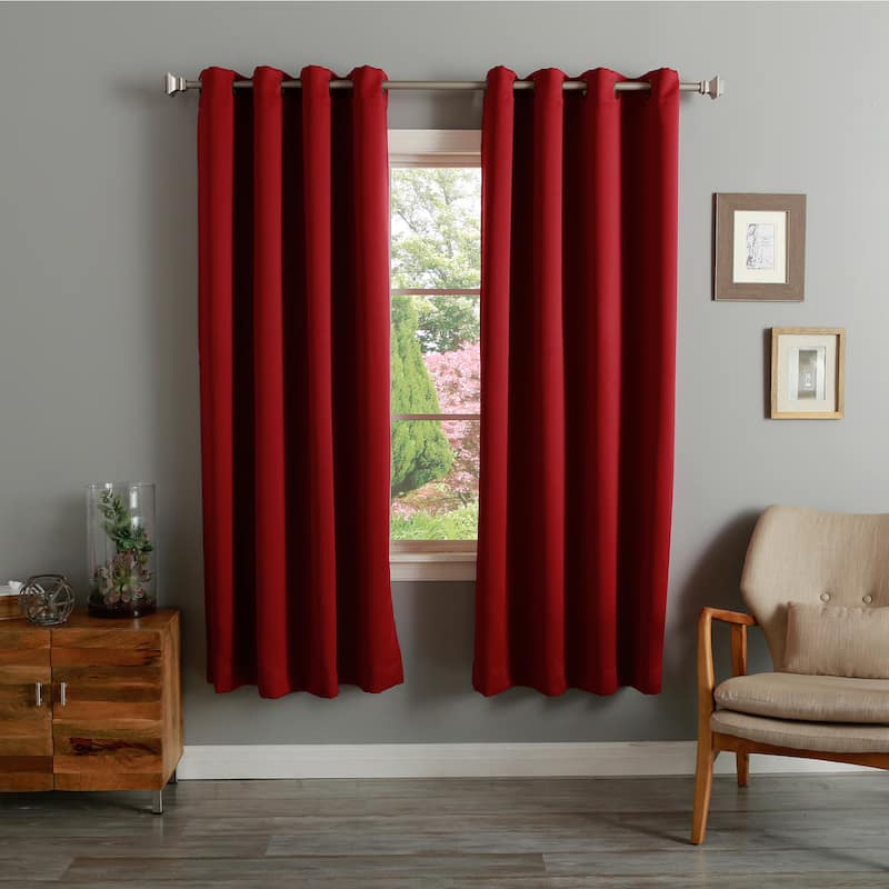 Aurora Home Thermal Insulated 72-inch Blackout Curtain Pair - 52 x 72 - Burgundy