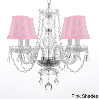 Gallery Four-light Chandelier Light Fixture (Pink) - Chandeliers For Bedrooms by Overstock.com