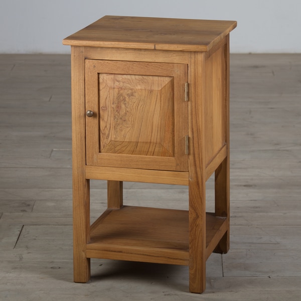 One Door Teak Nightstand (India) Nightstands