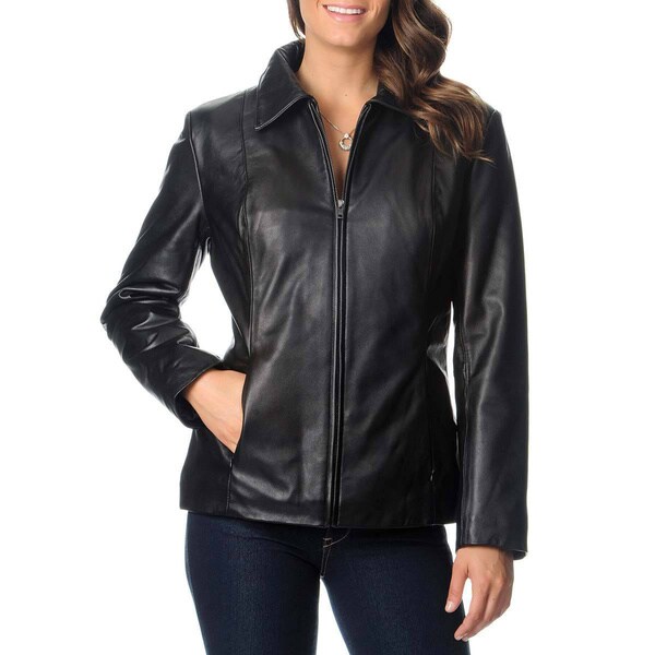 Shop Excelled Women's Leather Zip-front Scuba Jacket - Free Shipping ...