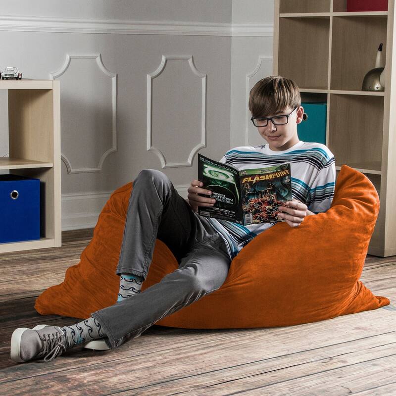Jaxx 3.5 Foot Saxx Bean Bag Pillow and Lounger Chair for Kids - Microsuede