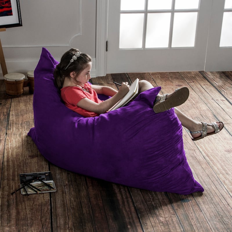 Jaxx 3.5 Foot Saxx Bean Bag Pillow and Lounger Chair for Kids - Microsuede