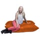 preview thumbnail 3 of 10, Jaxx 3.5 Foot Saxx Bean Bag Pillow and Lounger Chair for Kids - Microsuede Orange