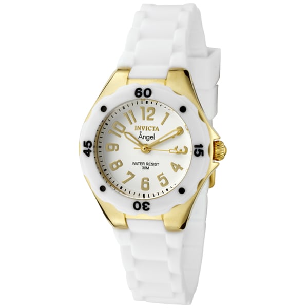 Invicta Women's 'Angel' White Polyurethane Watch Invicta Women's Invicta Watches