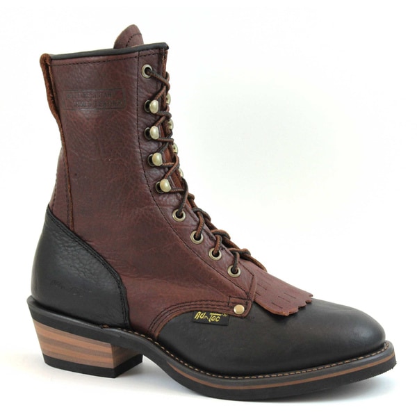 Shop AdTec Women's 8-inch Black/ Dark Cherry Packer Boots - Free ...
