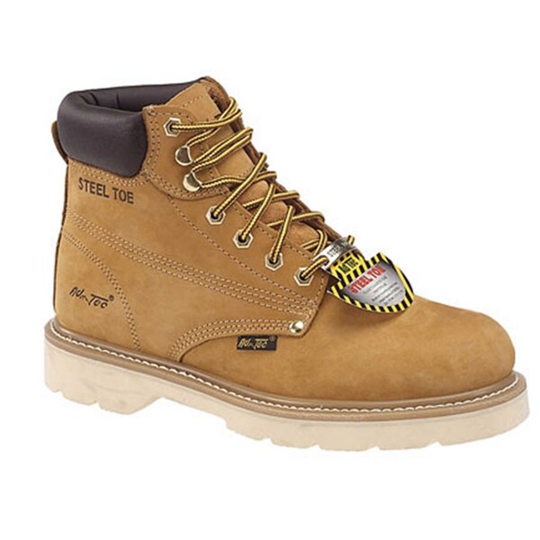 Shop AdTec Men's 6-inch Tan Nubuck Steel-toed Work Boots - Free ...
