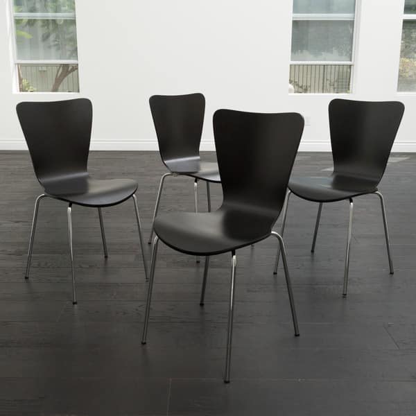 Shop Christopher Knight Home Winnipeg Black Wood Chairs Set Of 4