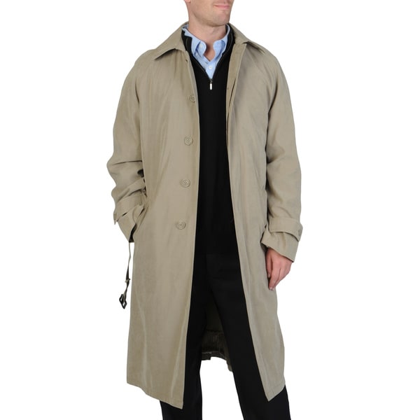 Cianni Cellini Men's 'Renny' Full-length Belted Raincoat - Free ...
