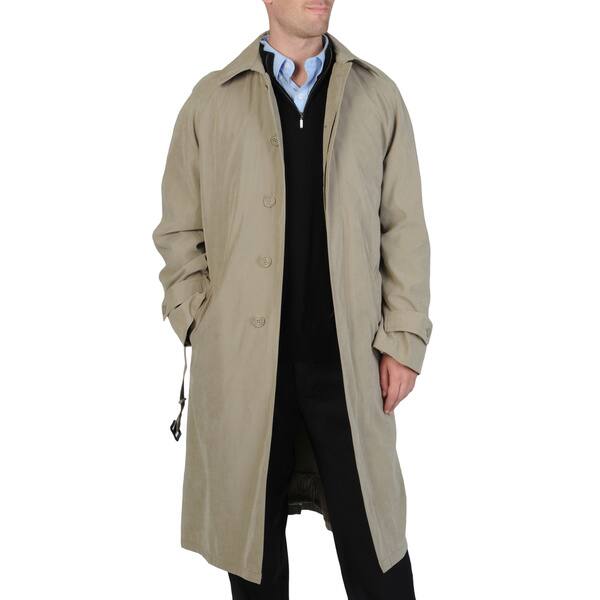 Cianni Cellini Men's 'Renny' Full-length Belted Raincoat (As Is Item ...