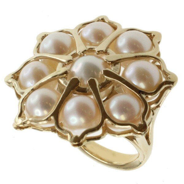 Michael Valitutti Jason Dow Pearl Lotus Ring (7 8 mm)