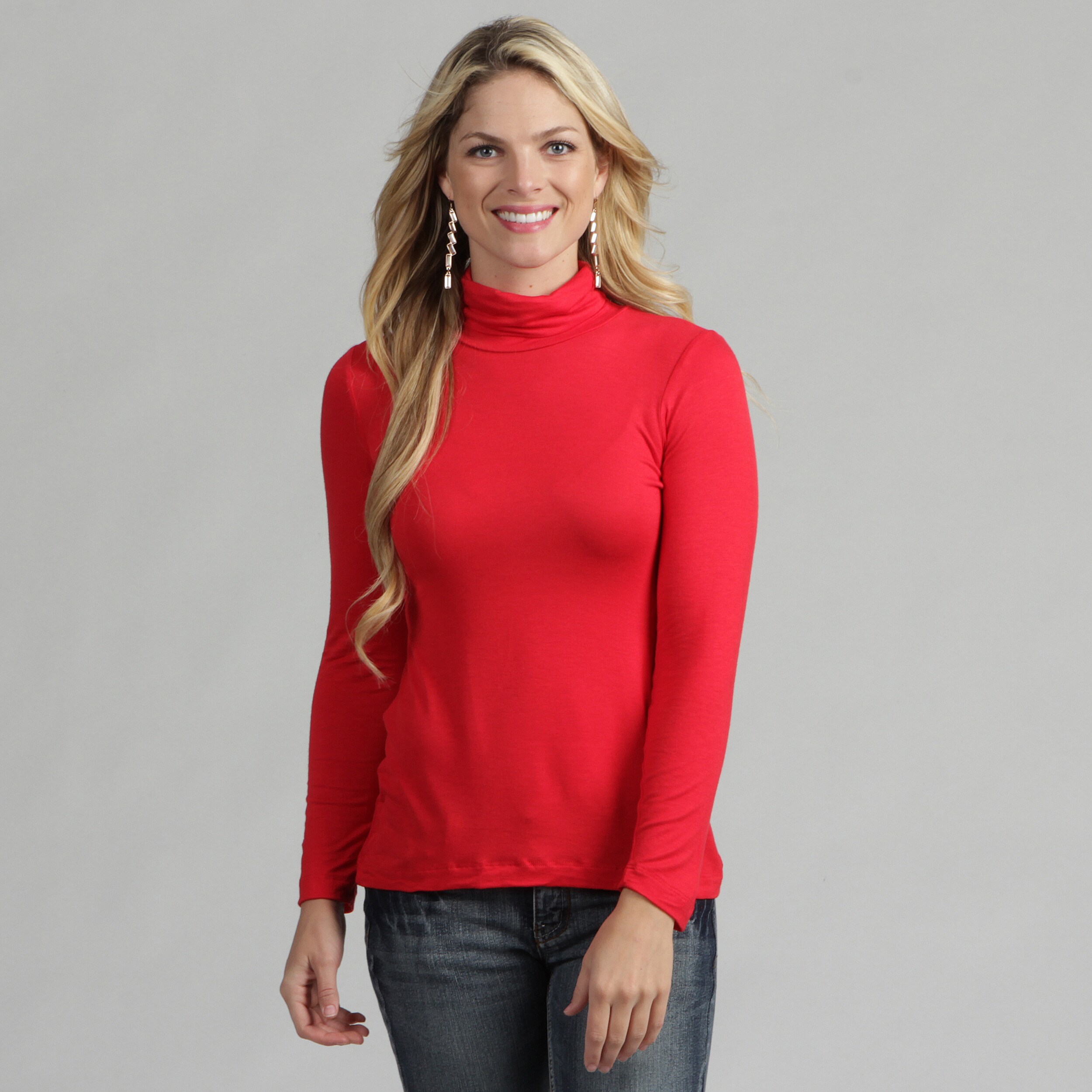 red turtleneck t shirt