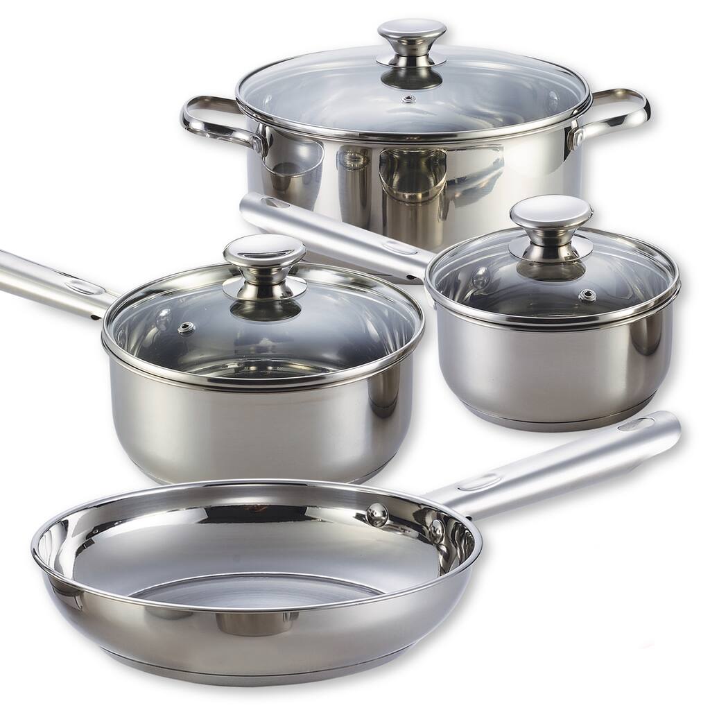 Cook N Home 7-piece Stainless Steel Cookware Set
