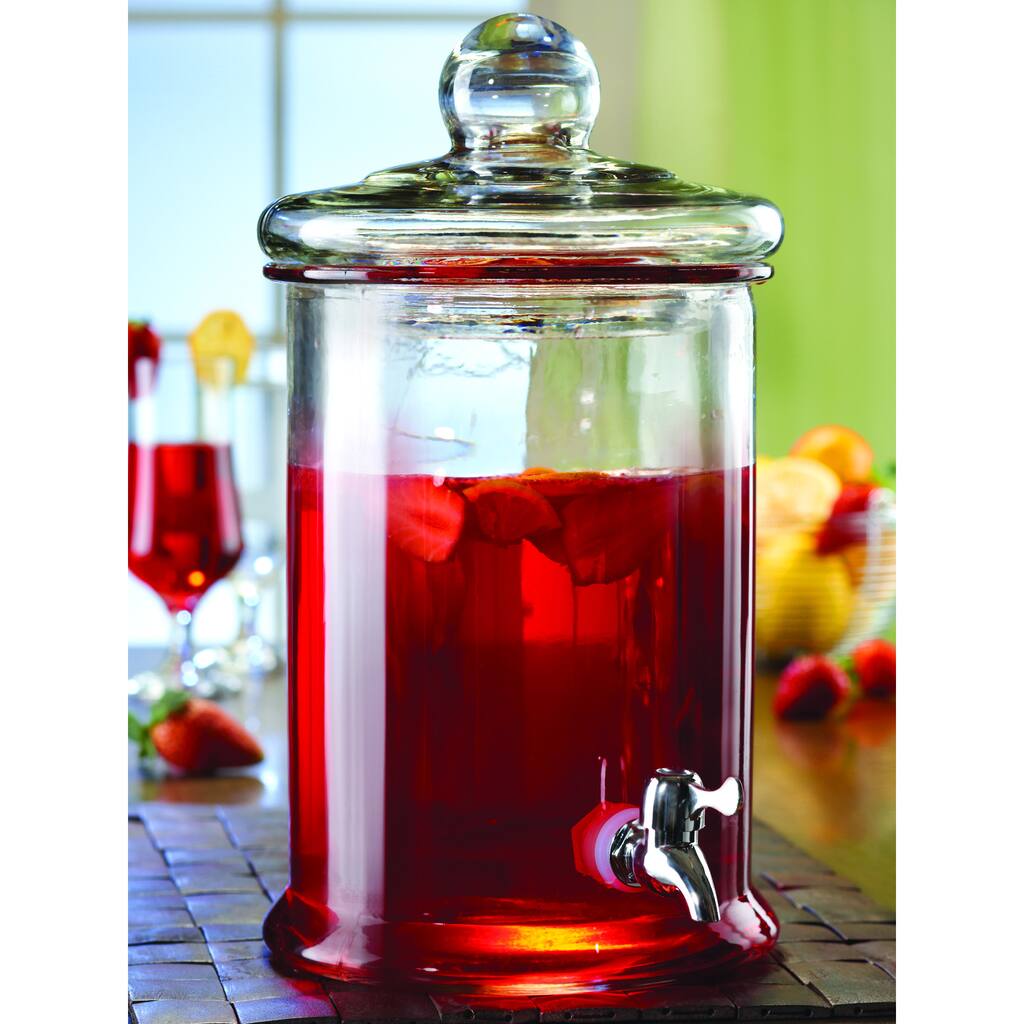 Style Setter Norfolk Glass Crystal 5-liter Beverage Dispenser