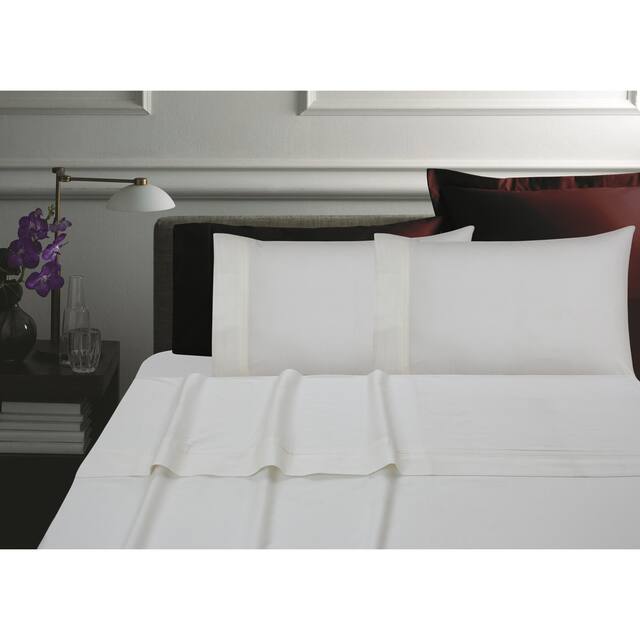 300 TC Cotton Percale Extra Deep Pocket Oversized Bed Sheet Set
