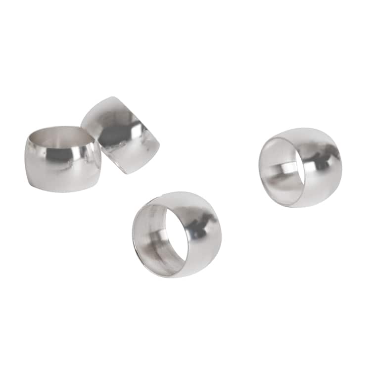 Saro Silver Round Shape Napkin Ring (Set of 4)