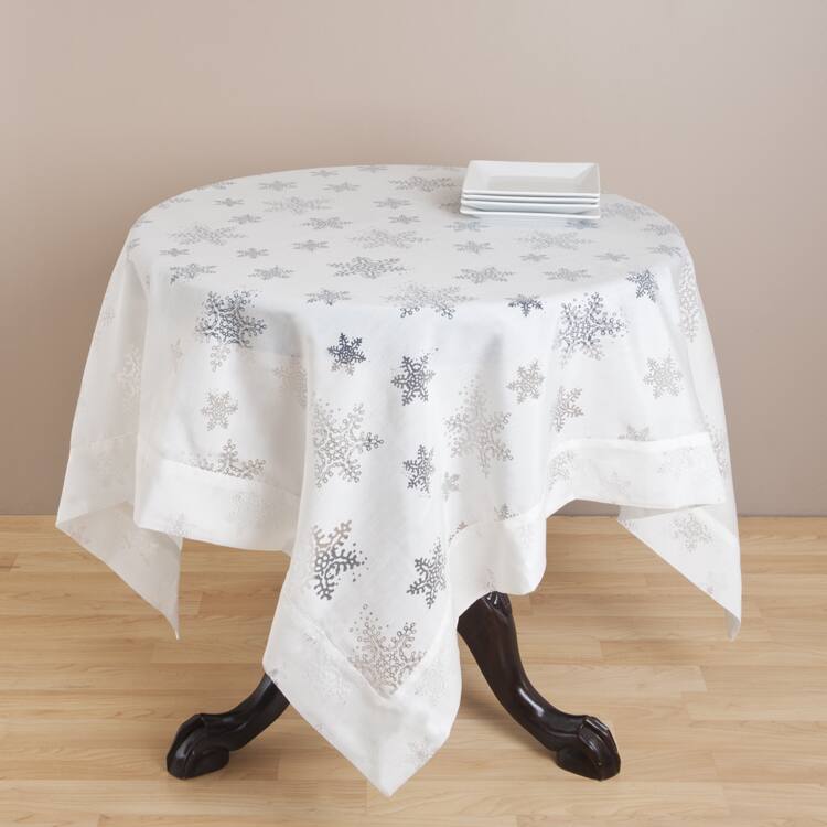Burnout Snowflake Design Table Topper