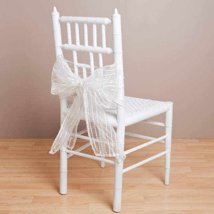 Sheer Striped Chair Tie (Set of 2)