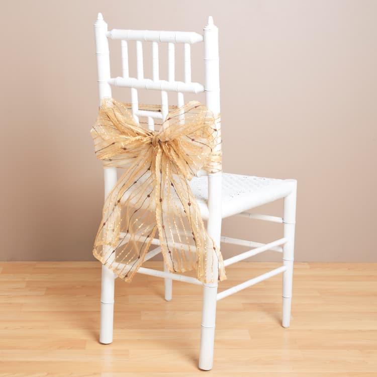 Sheer Striped Chair Ties (Set of 2)