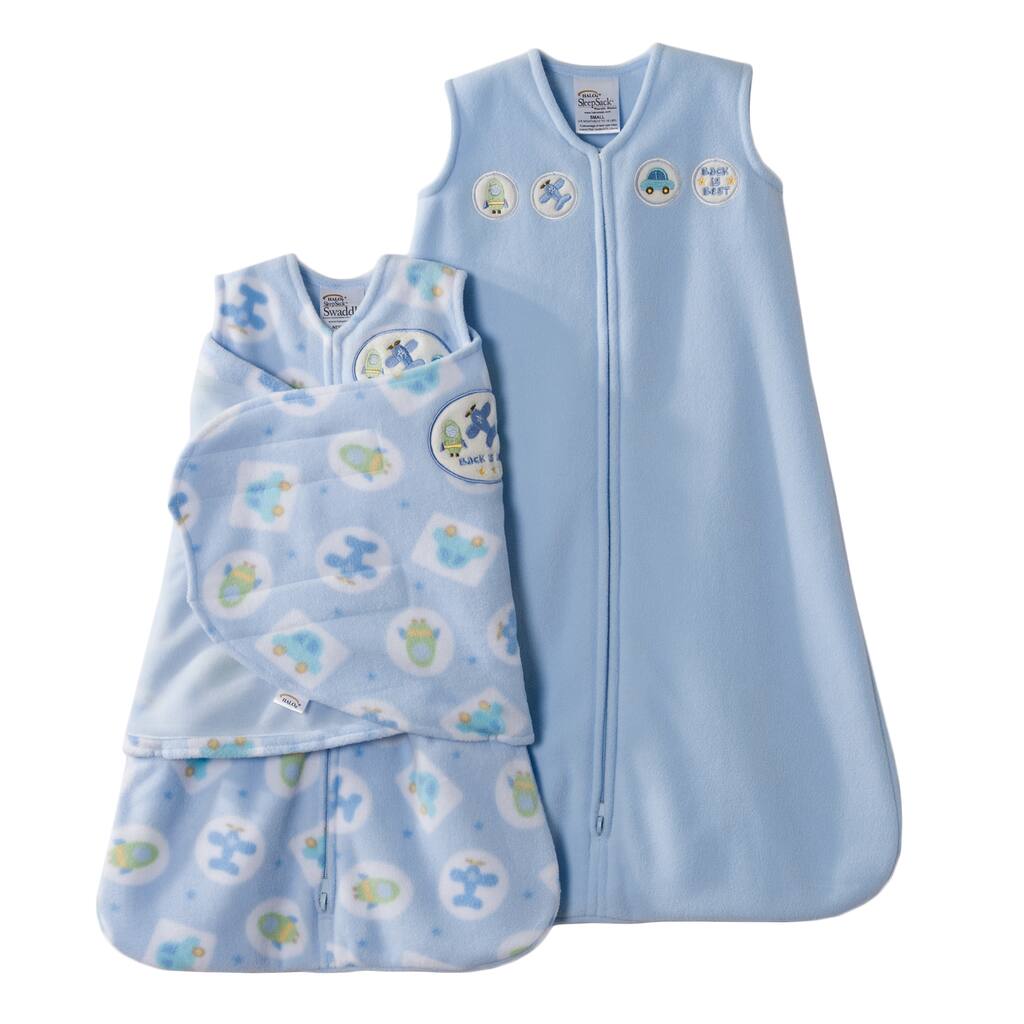 HALO SleepSack Two-piece Blue Moving Things Swaddle Gift Set