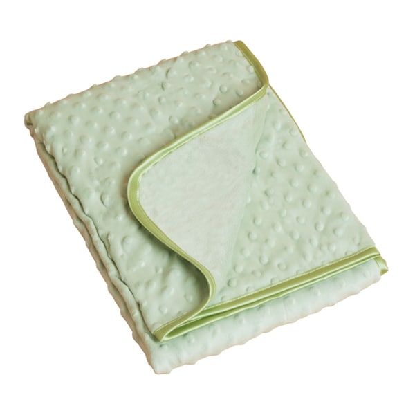 Shop Saro Green Raised Dots Plush Baby Blanket - Overstock ...