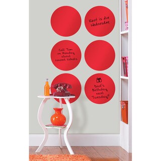 Shop Wall Pops Red Hot Red Dry Erase Dot Decals Set Free