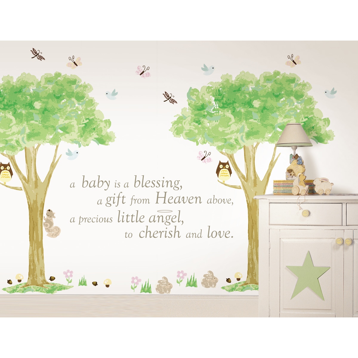Wallpops Baby Is A Blessing And Treehouse Kit Bundle Vinyl Wall Art