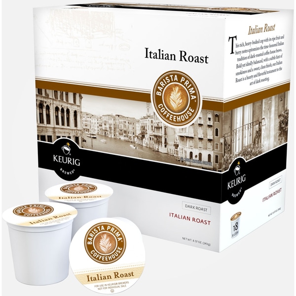 Barista Prima Italian Roast Coffee K Cups for Keurig Brewers (Case of 96) Coffee