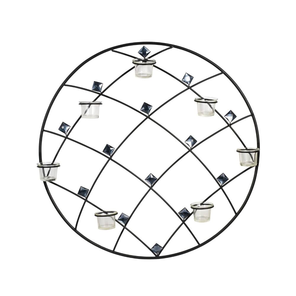 Elements 24-inch Round Diamond Gem Seven-Light Sconce