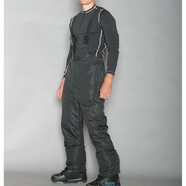 Pulse Men's Classic Black Ski Bib Pants