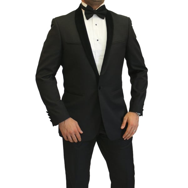 Shop Ferrecci's Men's Velvet Shawl Suit - Free Shipping Today ...