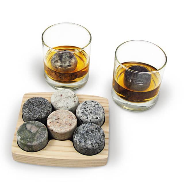 'On The Rocks' Round Granite Chiller Stones Drinking Set
