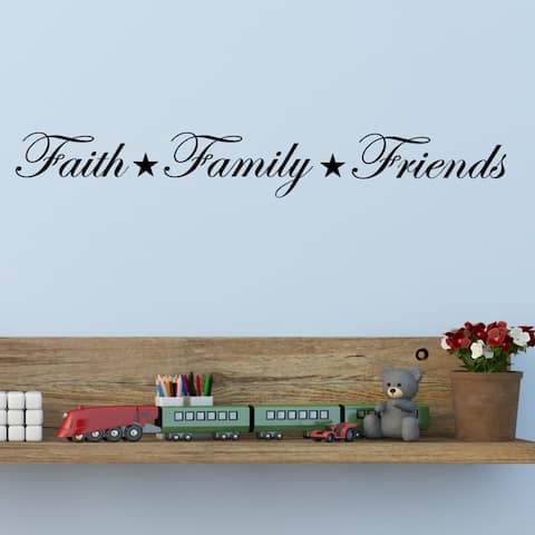 'Faith, Family, Friends' Vinyl Wall Art Decal