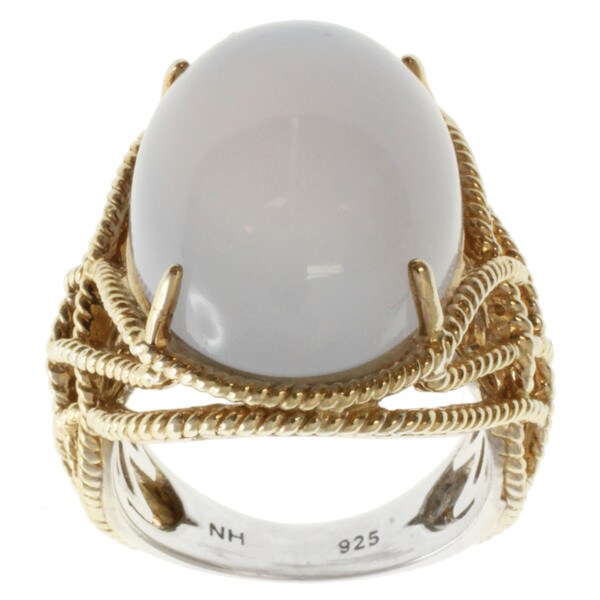 Michael Valitutti Two tone Oval Lavender Chalcedony Ring   14927770