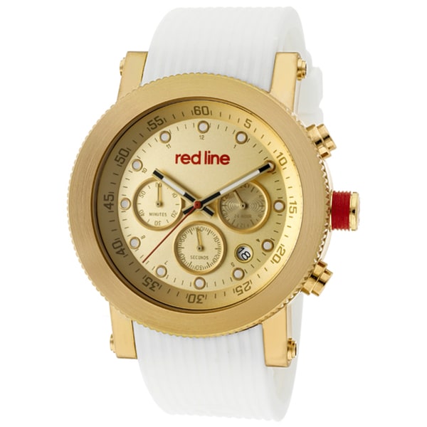 Red Line Men's 'Compressor' White Textured Silicone Watch Red Line Men's Red Line Watches