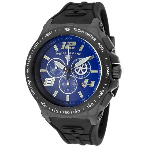 Swiss Legend Men's 'Sprint Racer' Black Silicone Watch