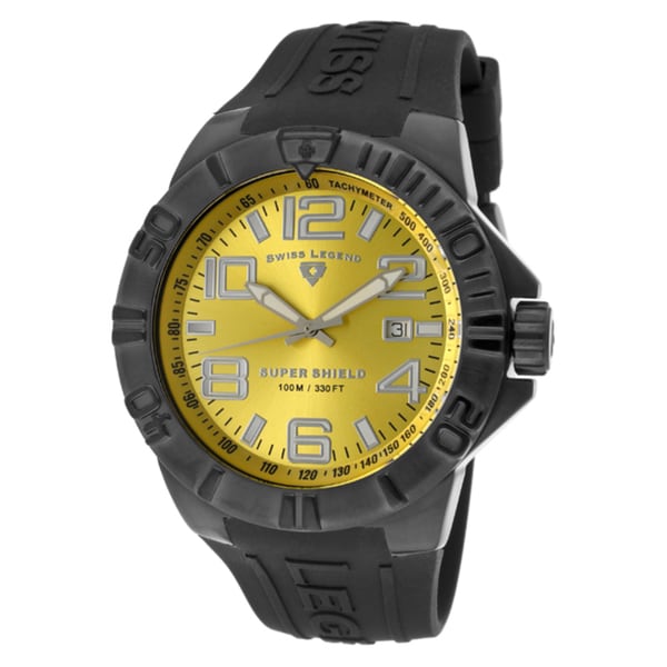 Swiss Legend Men's 'Super Shield' Black Silicone Watch Swiss Legend Men's Swiss Legend Watches