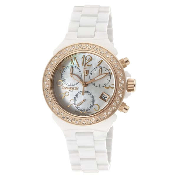 Lancaster Italy Women's Ceramik White High Tech Ceramic Watch Lancaster Women's Lancaster Watches