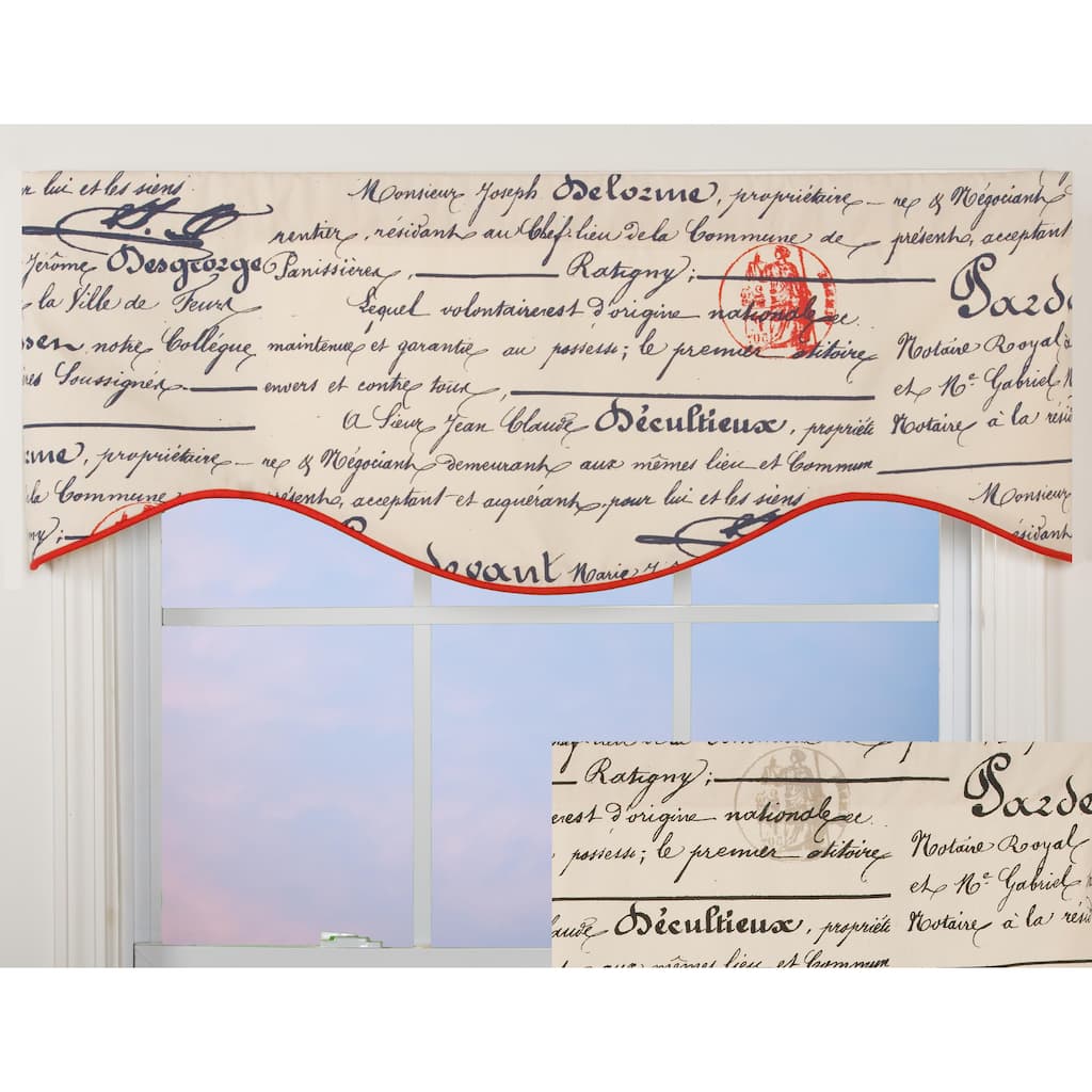 La Ville French Script Shaped Valance