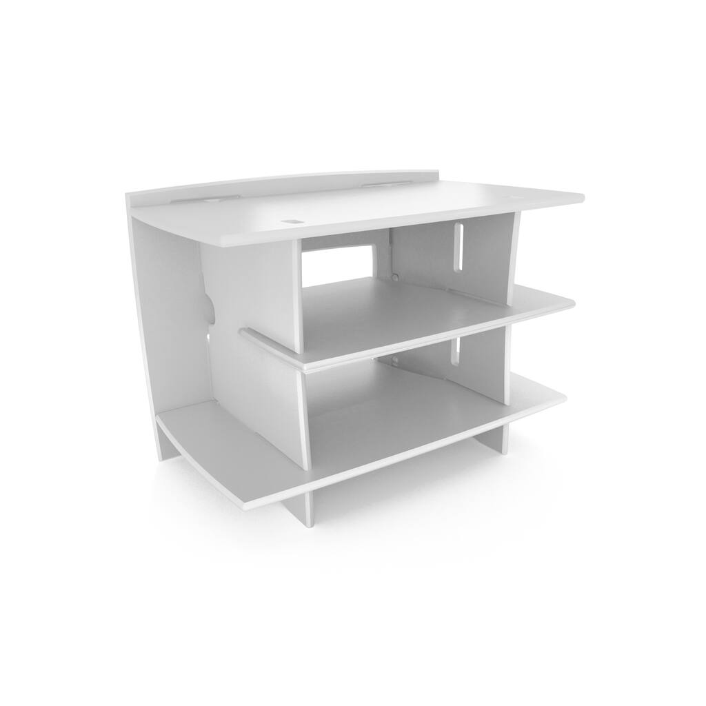 Legare White 3-shelf Media Stand
