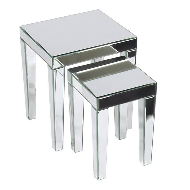 OSP Home Furnishings Reflections 2-piece Nesting Table Set
