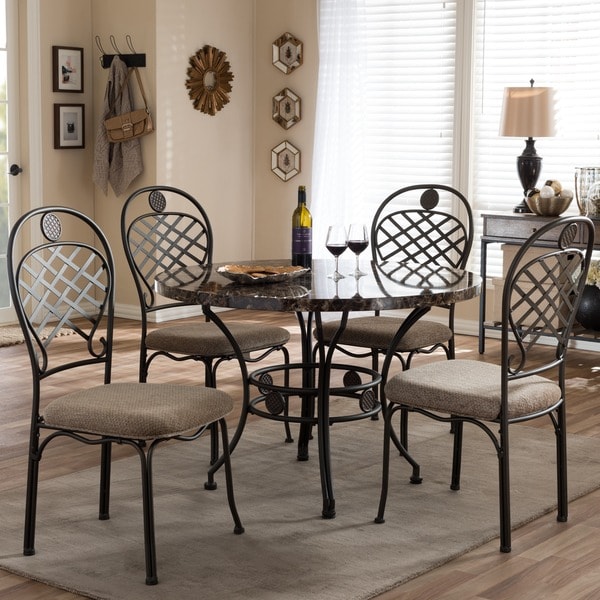 Hera Brown 5 piece Modern Dining Set   14929731  