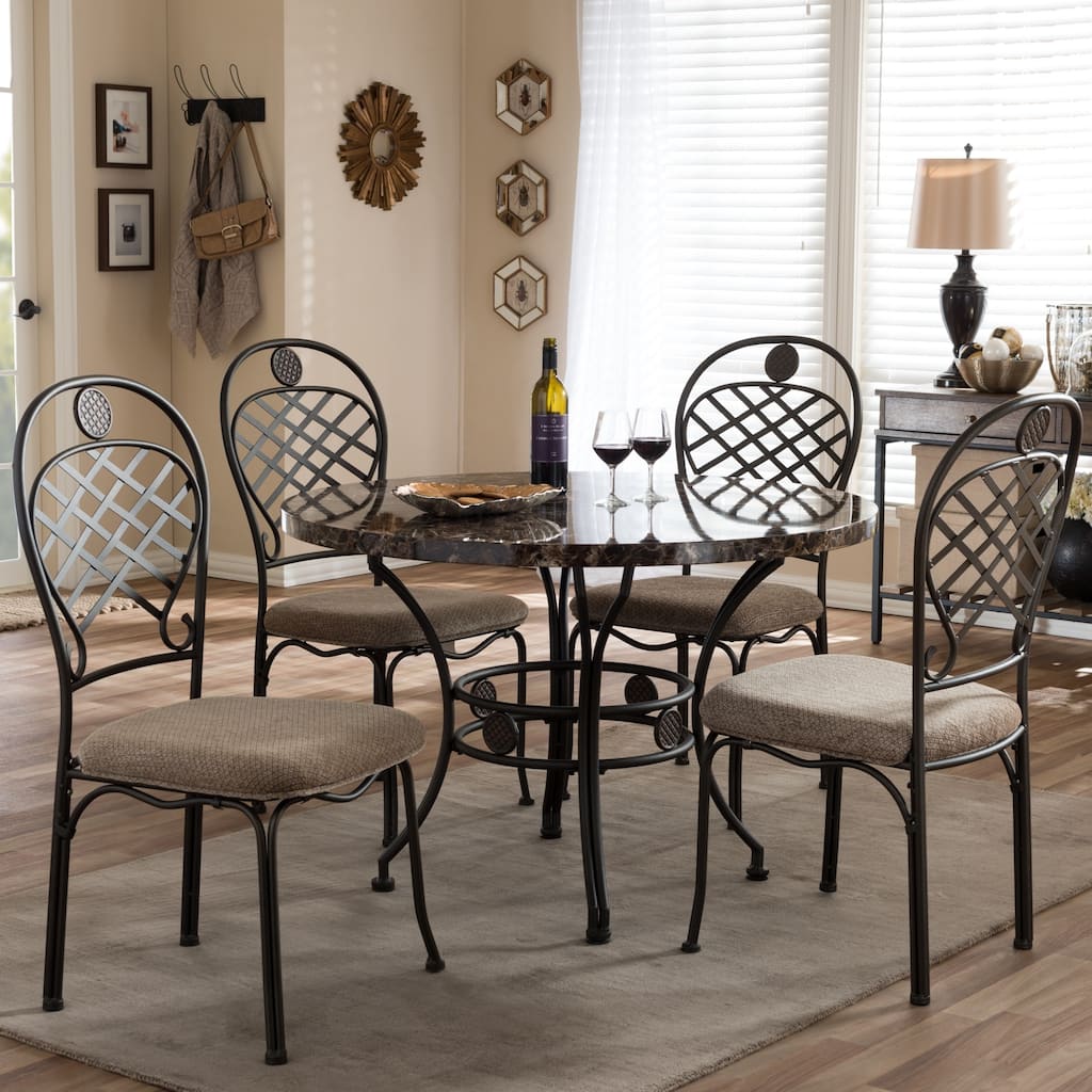 Hera Brown 5-piece Modern Dining Set