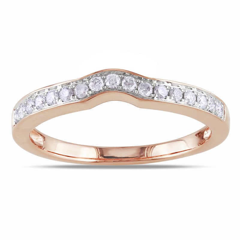 Miadora 14k Rose Gold 1/4ct TDW Diamond Wedding Band (G-H, I1-I2)