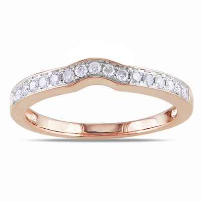Miadora 14k Rose Gold 1/4ct TDW Diamond Wedding Band (G-H, I1-I2)
