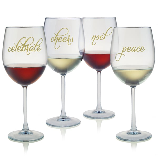 christmas wine glasses plastic