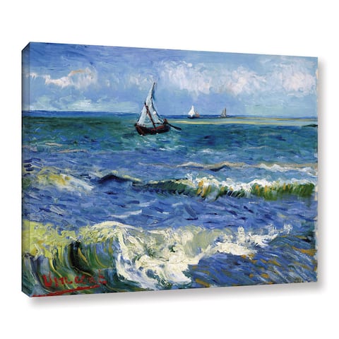 Vincent van Gogh 'Seascape at Saintes Maries' Wrapped Canvas Art